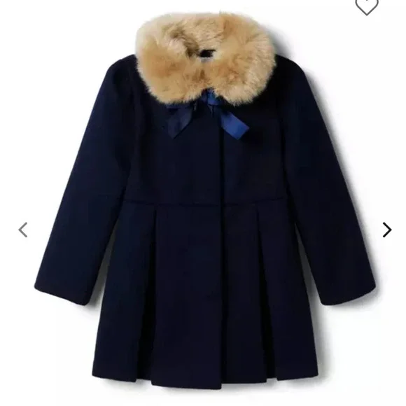 Janie And Jack - Faux Fur Collar Coat - Picture 4 of 5